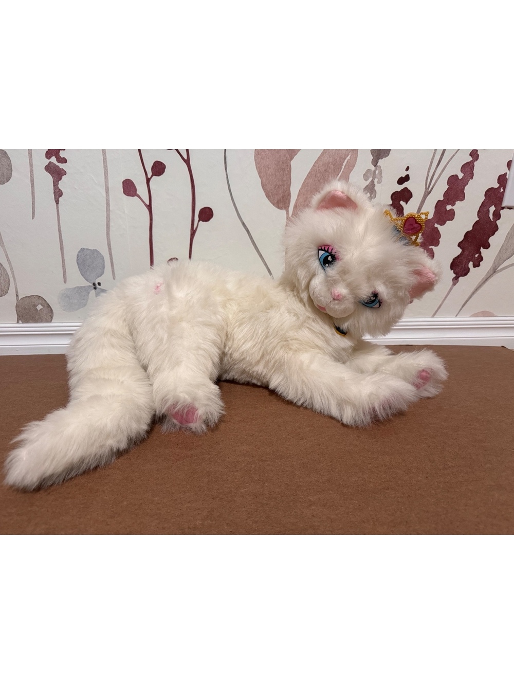 Vintage Mattel Barbie Serafina White Persian Cat Plush Princess Pauper 2004